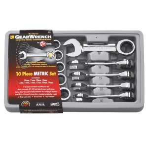 Gearwrench Stubby Metric Ratcheting Combination Set